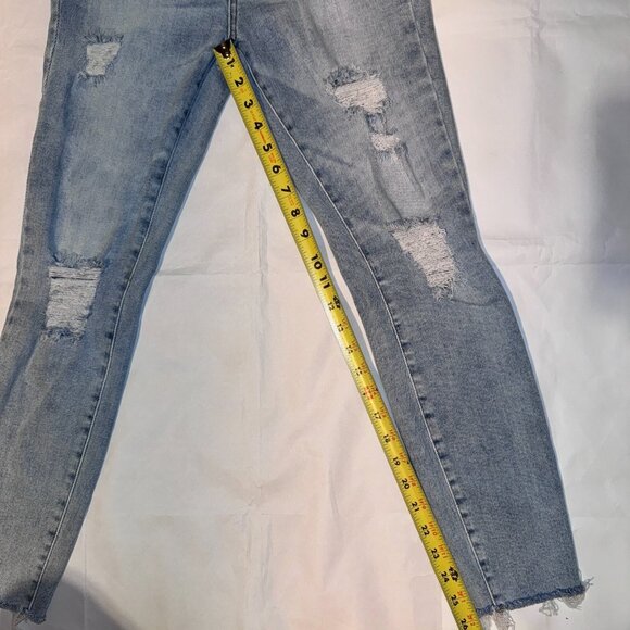 Pacsun High Rise Jegging Distressed Jeans Size 26 Blue Light Wash Denim - Picture 5 of 7